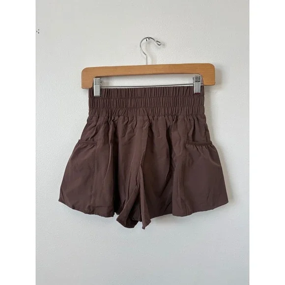 FireSwan High-Waisted Athletic Shorts – Brown – Size XS – NWT - Picture 1 of 3